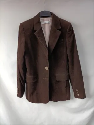 MANGO. Blazer marrn de pana T.xs