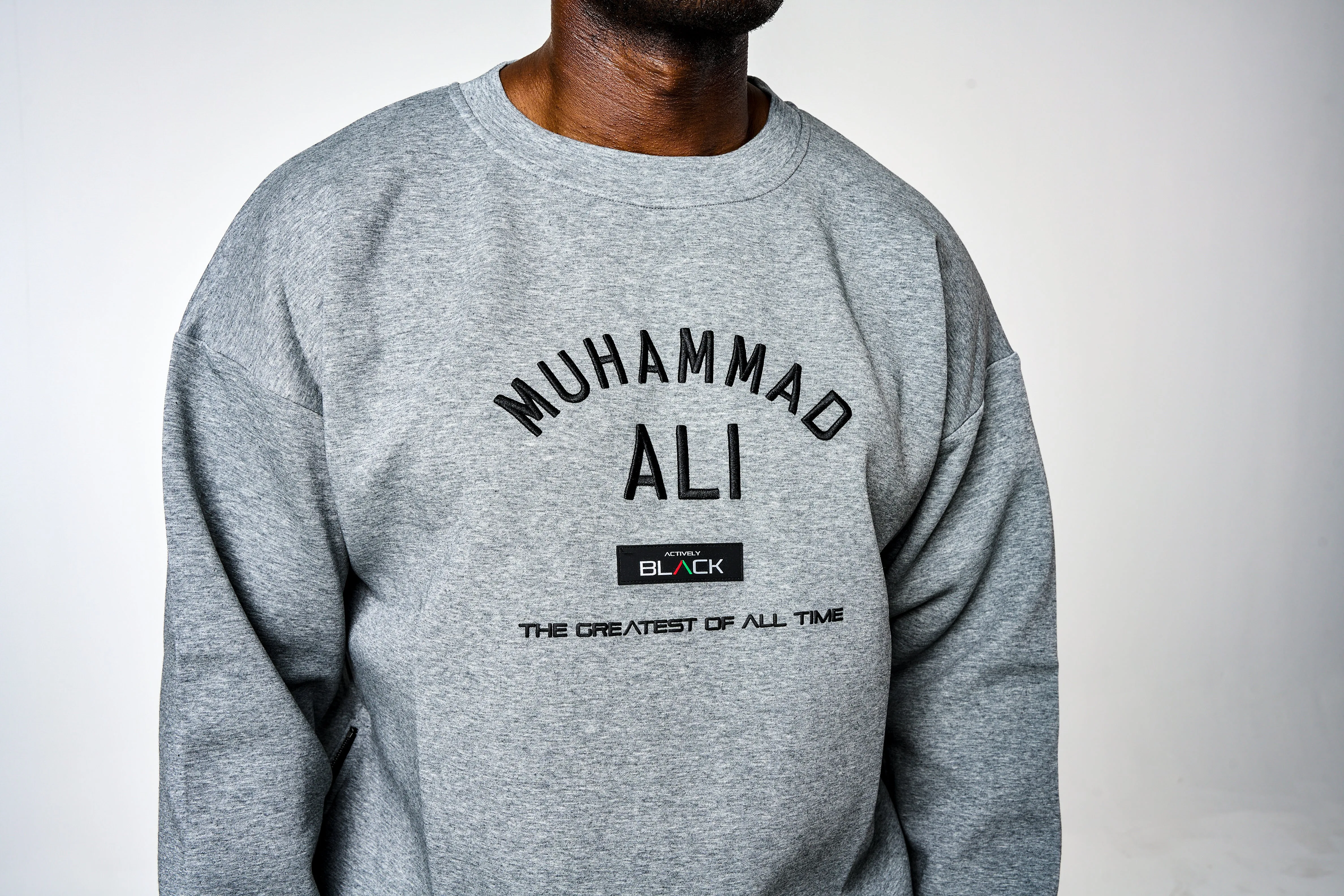 Men's Ali x Actively Black Crewneck