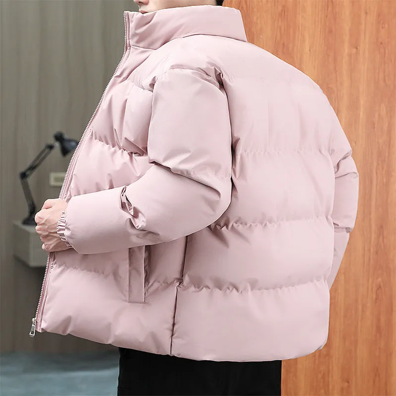 Men’s & Couple Winter Breeze Stand-Collar Jacket – Warm Velvet-Lined Windproof Coat