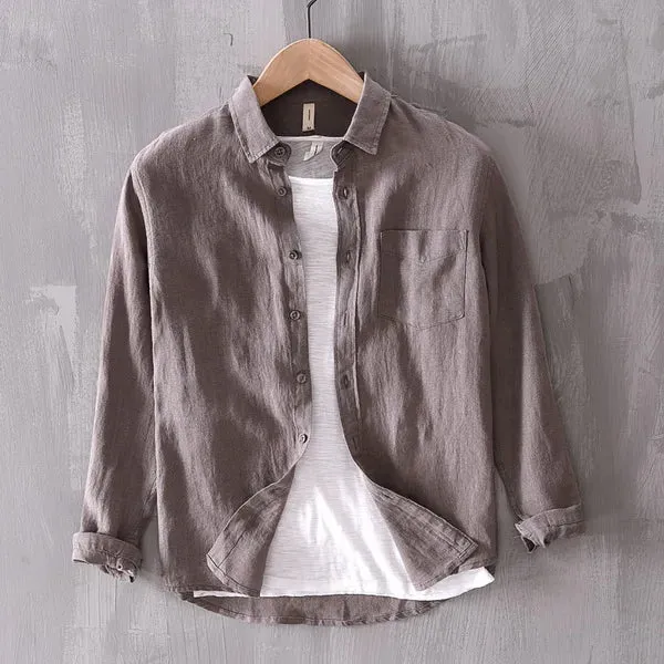 Men's Casual Linen Shirt | Breathable & Stylish