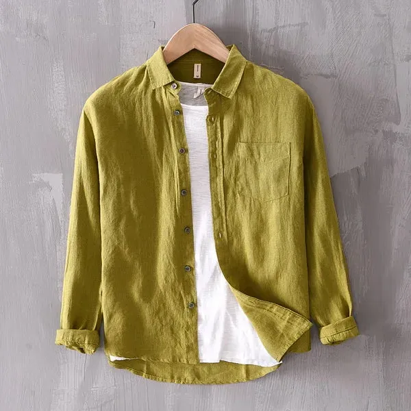 Men's Casual Linen Shirt | Breathable & Stylish