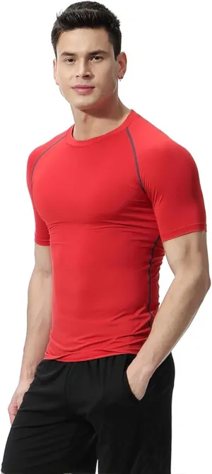 Men's Quick-Dry Workout T-Shirt,Breathable Gym and Running Tee for Basketball and Summer Sports