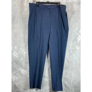 NAUTICA Men's Navy Plaid Modern-Fit Bi-Stretch Suit Pants SZ 41X32