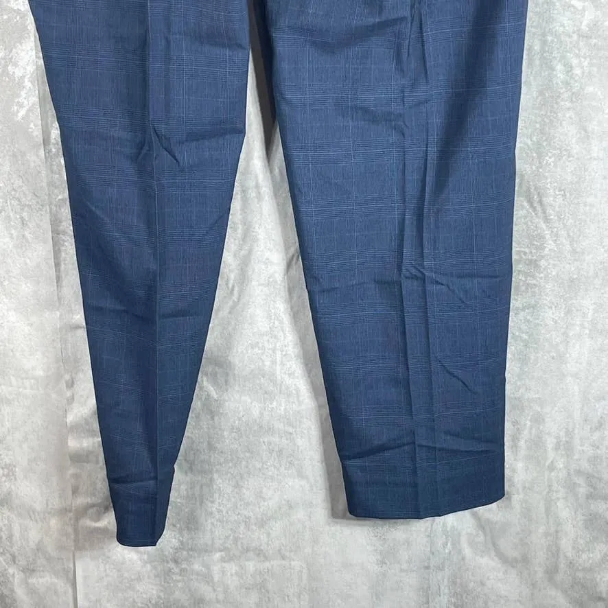 NAUTICA Men's Navy Plaid Modern-Fit Bi-Stretch Suit Pants SZ 41X32