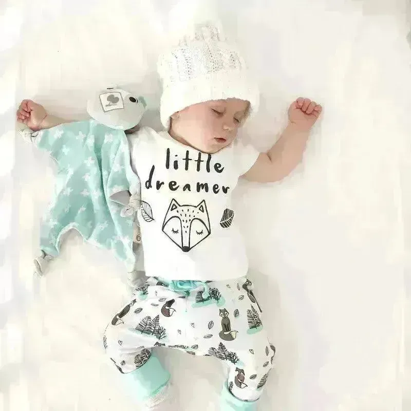 Newborn Baby Clothes Set T-shirt Tops Pants Little Boys and Girls Outfits Children Clothing