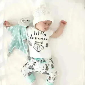 Newborn Baby Clothes Set T-shirt Tops Pants Little Boys and Girls Outfits Children Clothing