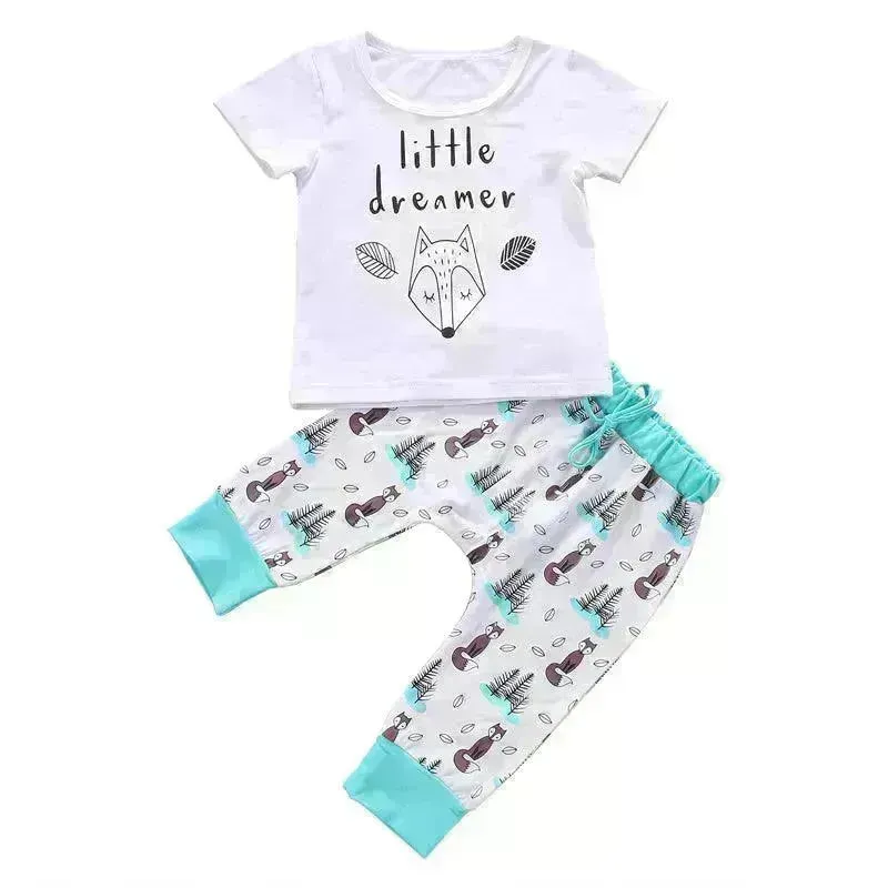 Newborn Baby Clothes Set T-shirt Tops Pants Little Boys and Girls Outfits Children Clothing