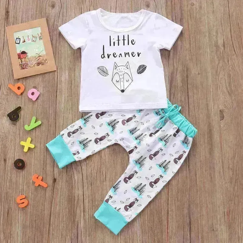 Newborn Baby Clothes Set T-shirt Tops Pants Little Boys and Girls Outfits Children Clothing