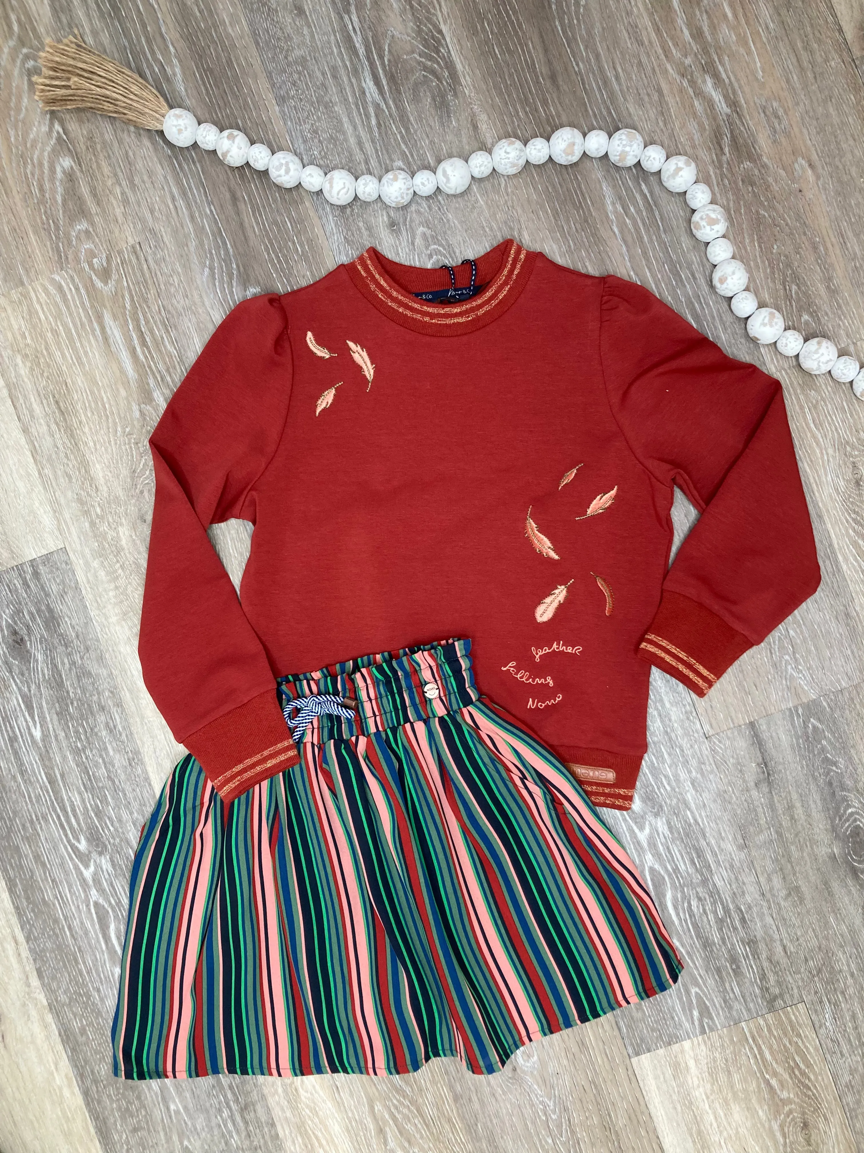 NON Kate Pullover with Feather Embroidery
