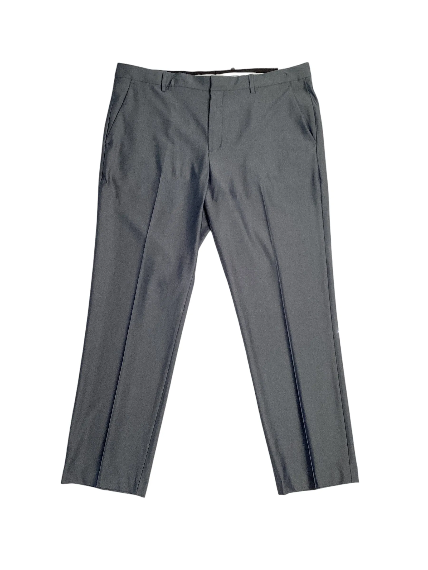 Perry Ellis Portfolio Mens Modern Fit Check Suit Dress Pants Med Grey 38 x 32