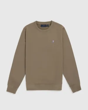 Psycho Bunny Mens Classic French Terry Sweatshirt - Antique Taupe