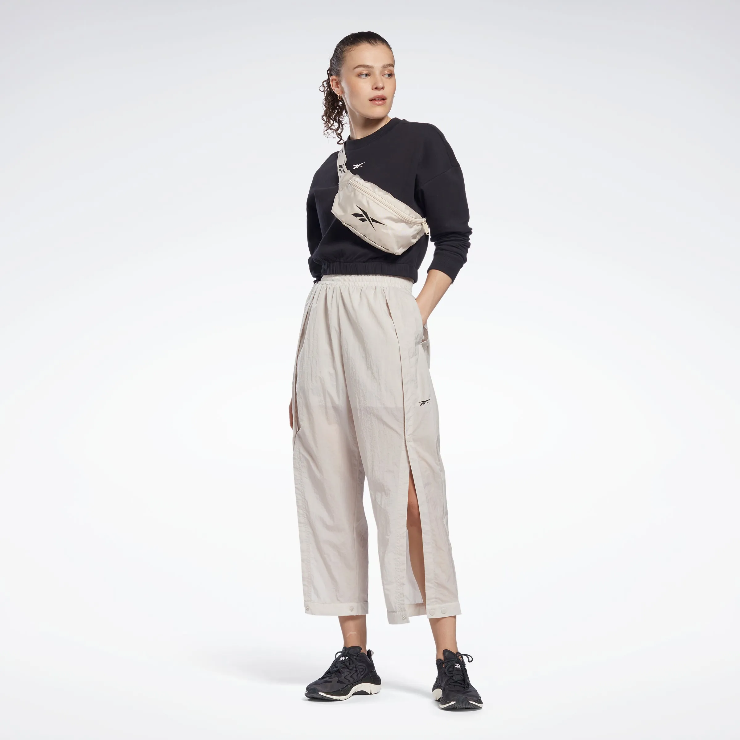Reebok Apparel Women Dreamblend Cotton Midlayer Sweatshirt Black