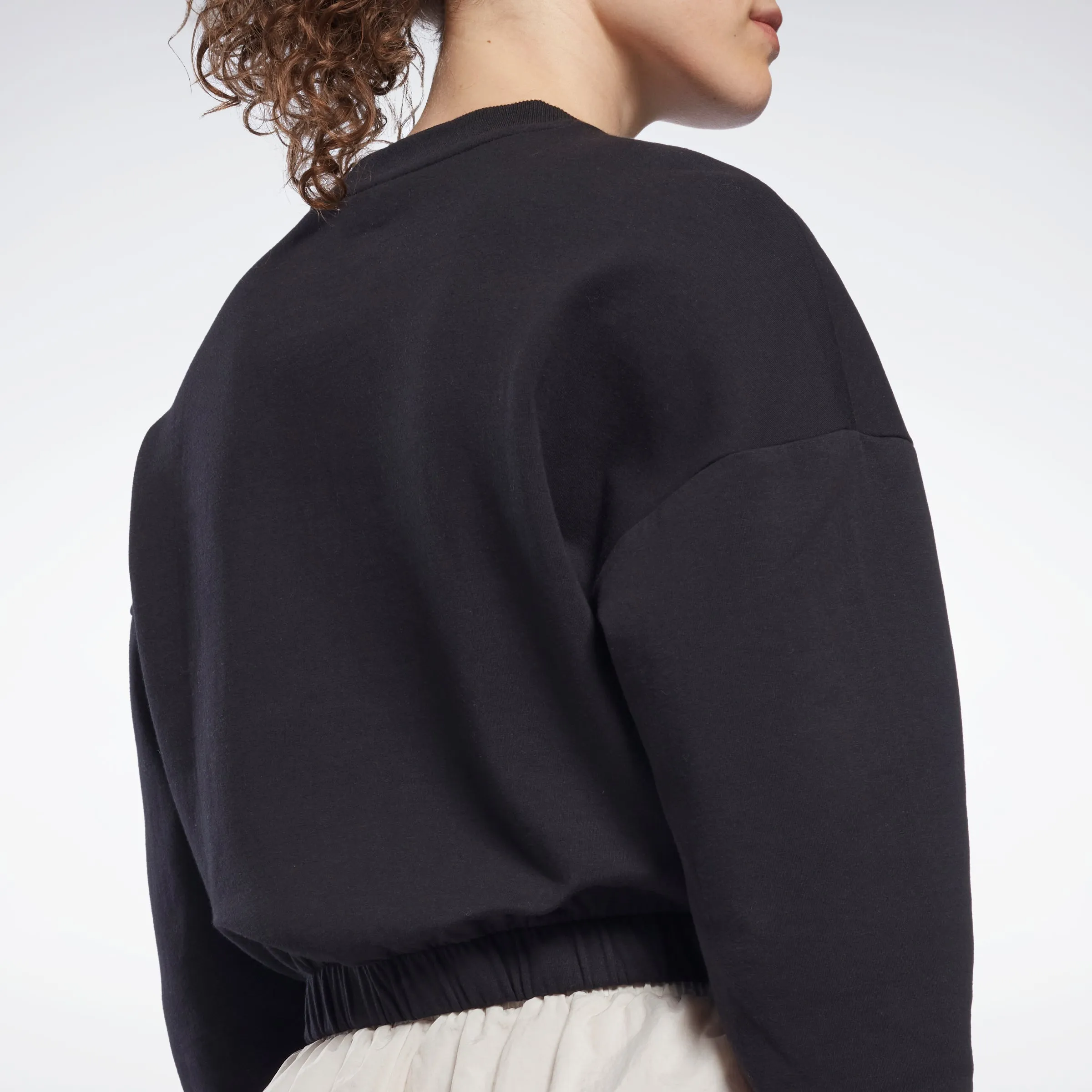 Reebok Apparel Women Dreamblend Cotton Midlayer Sweatshirt Black