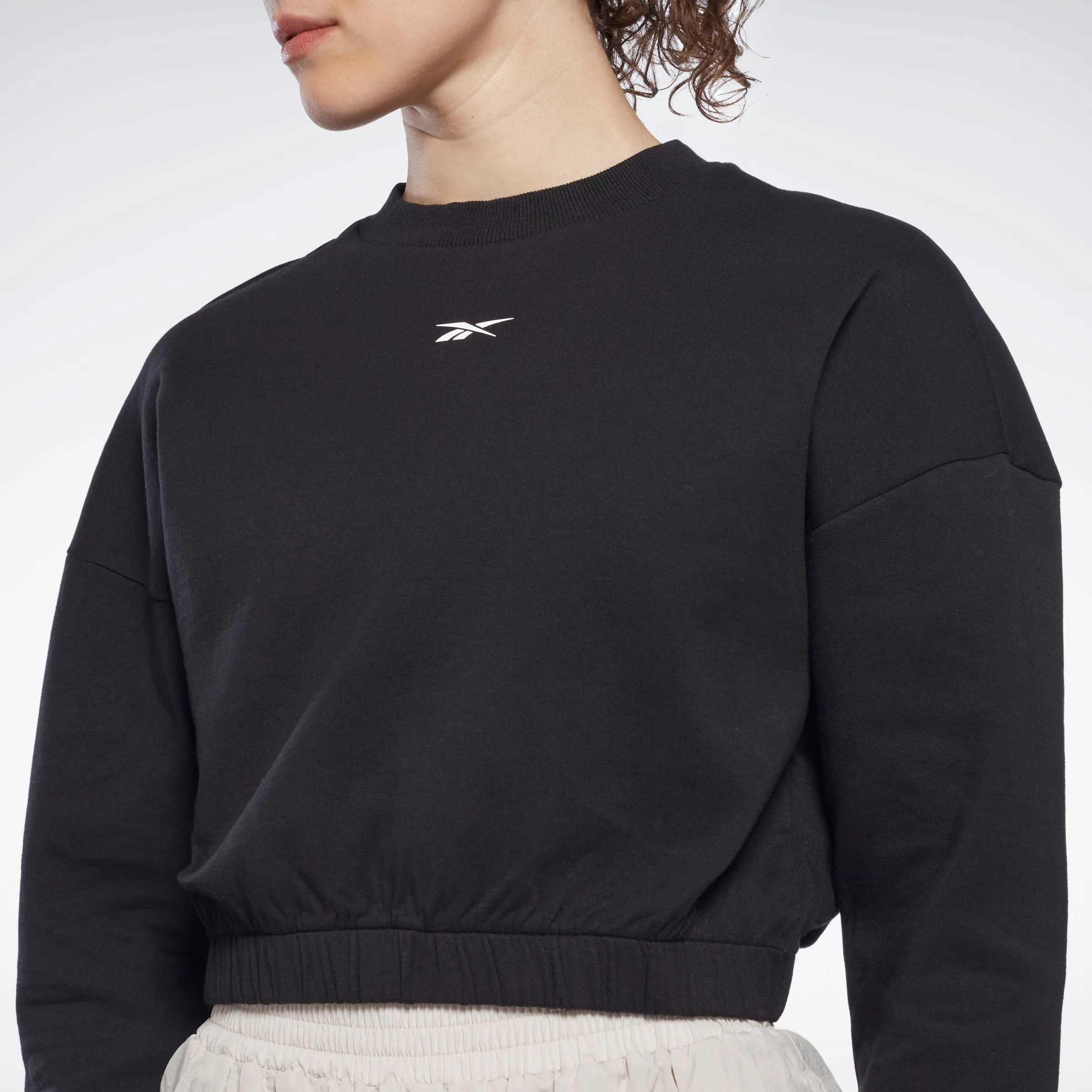 Reebok Apparel Women Dreamblend Cotton Midlayer Sweatshirt Black