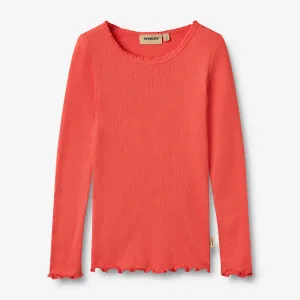 Rib T-Shirt L/S Reese - candy red