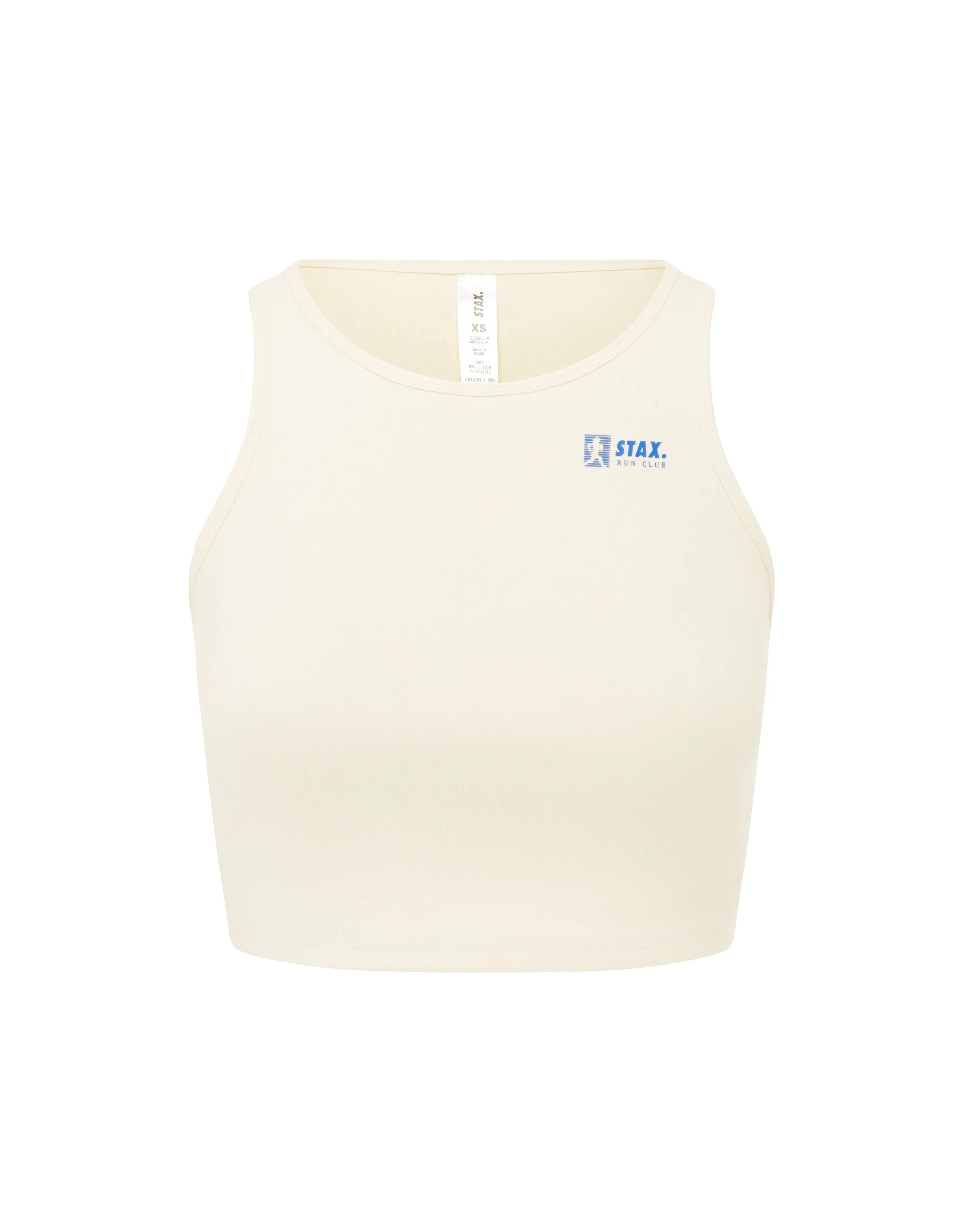 Run Club 2 Cotton Cropped Tank - Cream