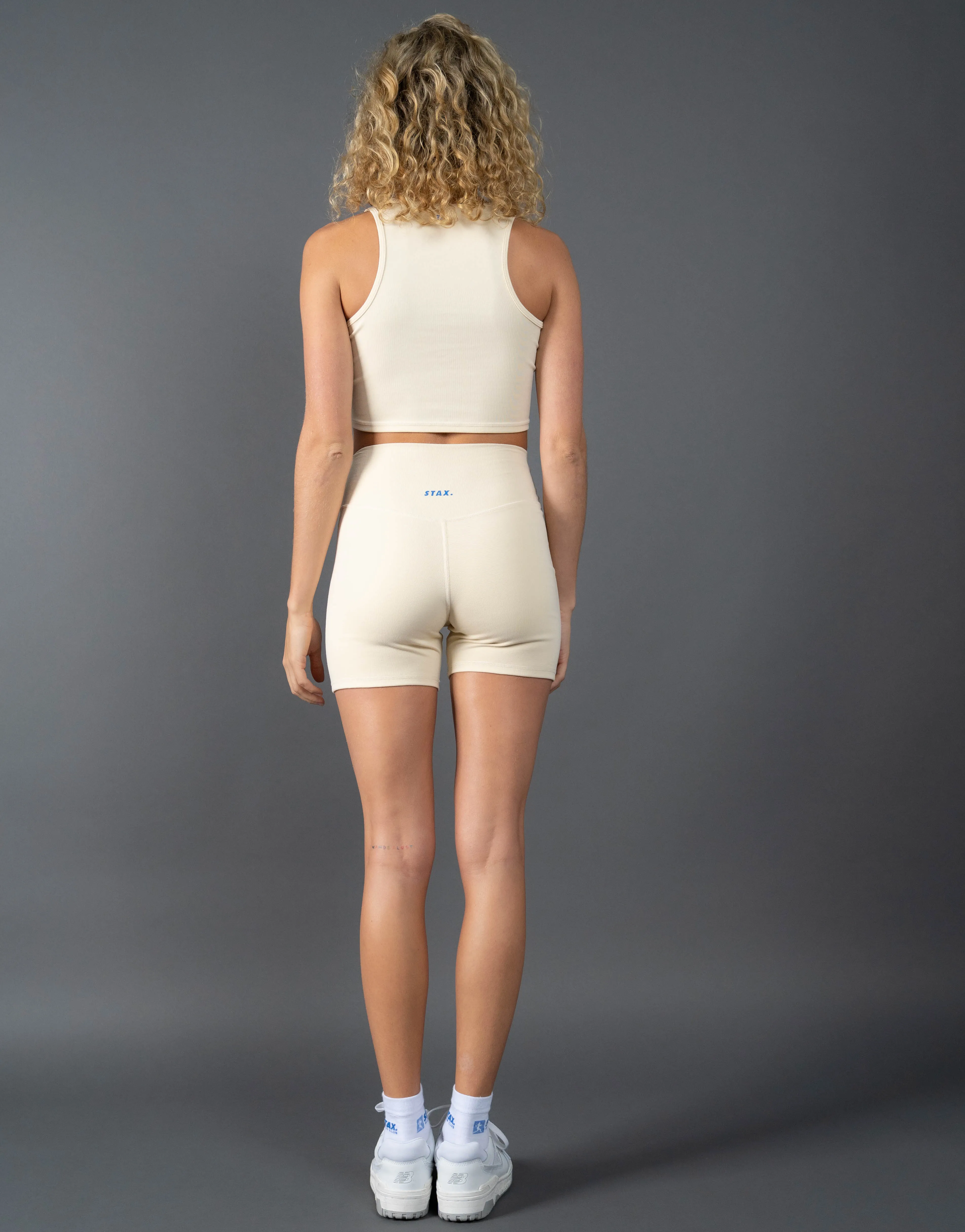 Run Club 2 Cotton Cropped Tank - Cream