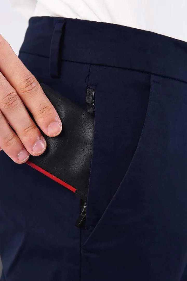 Slim Fit Chinos - Navy