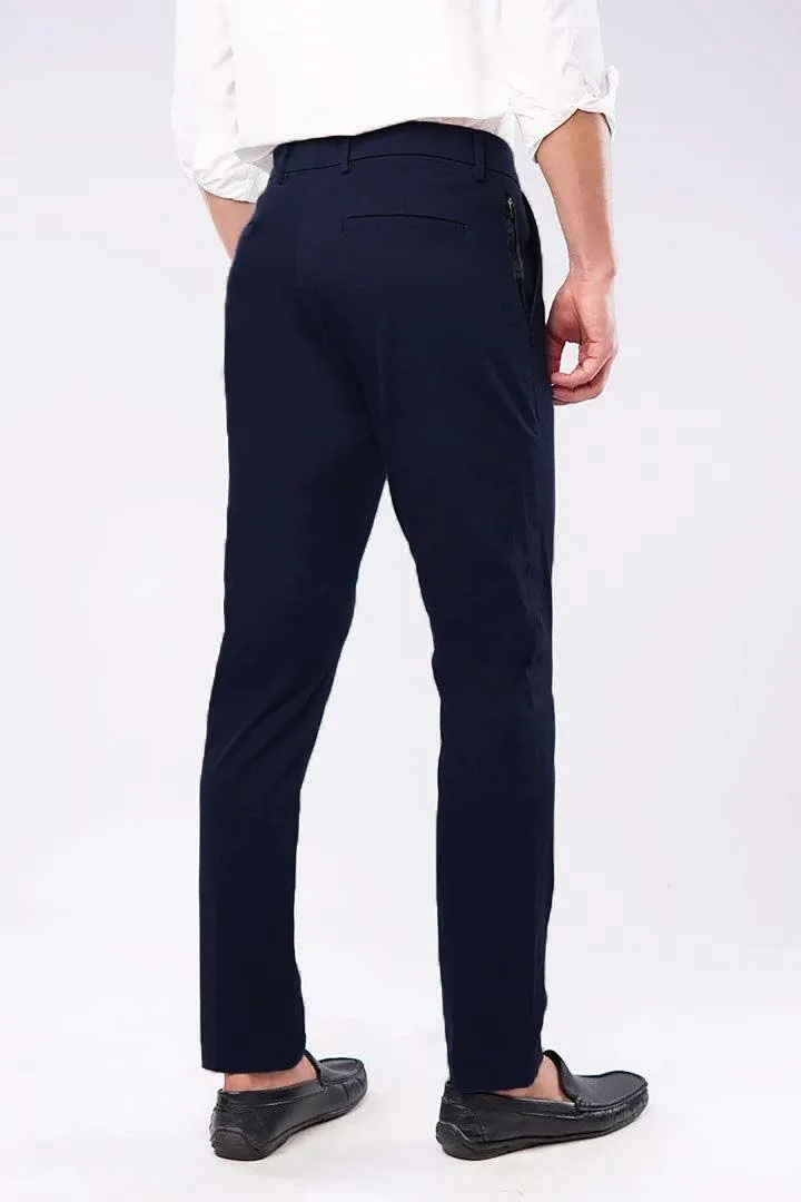 Slim Fit Chinos - Navy