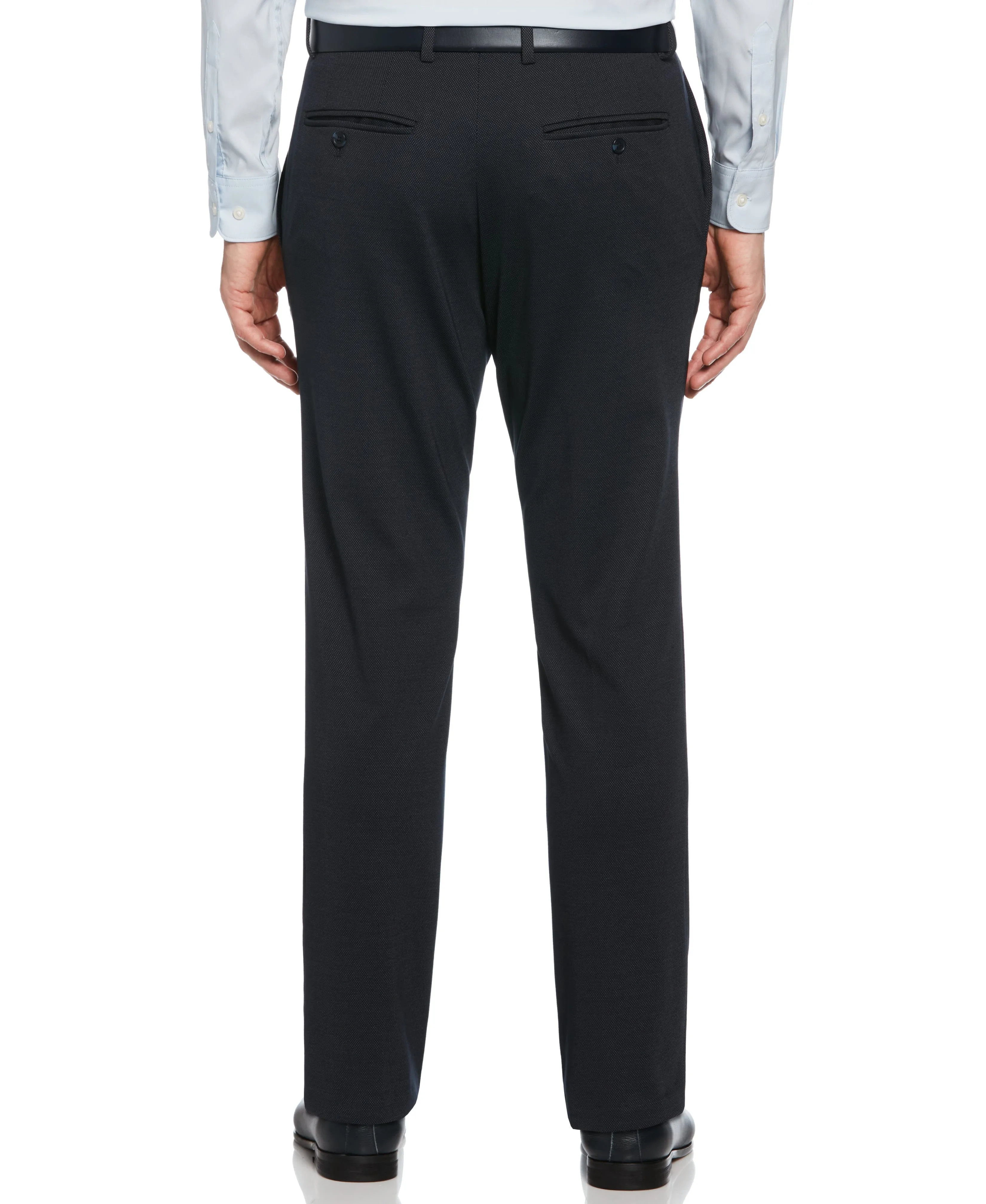 Slim Fit Pindot Stretch Knit Suit Pant