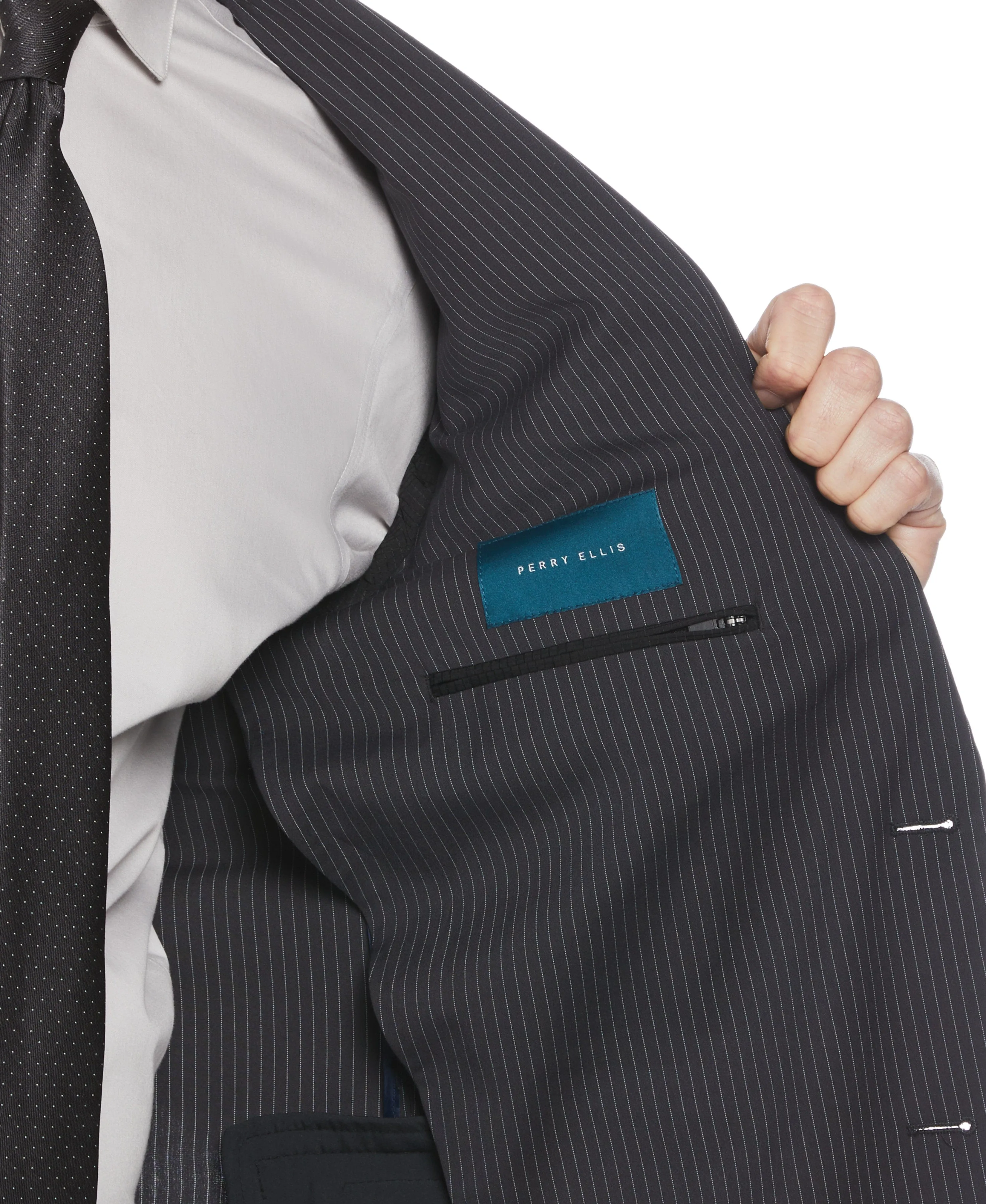 Slim Fit Pinstripe Suit Jacket