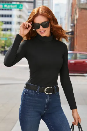 So Sexy Turtleneck Knit Top Black
