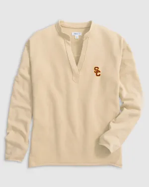 Southern California Camilla V-Neck Cotton Blend Pullover
