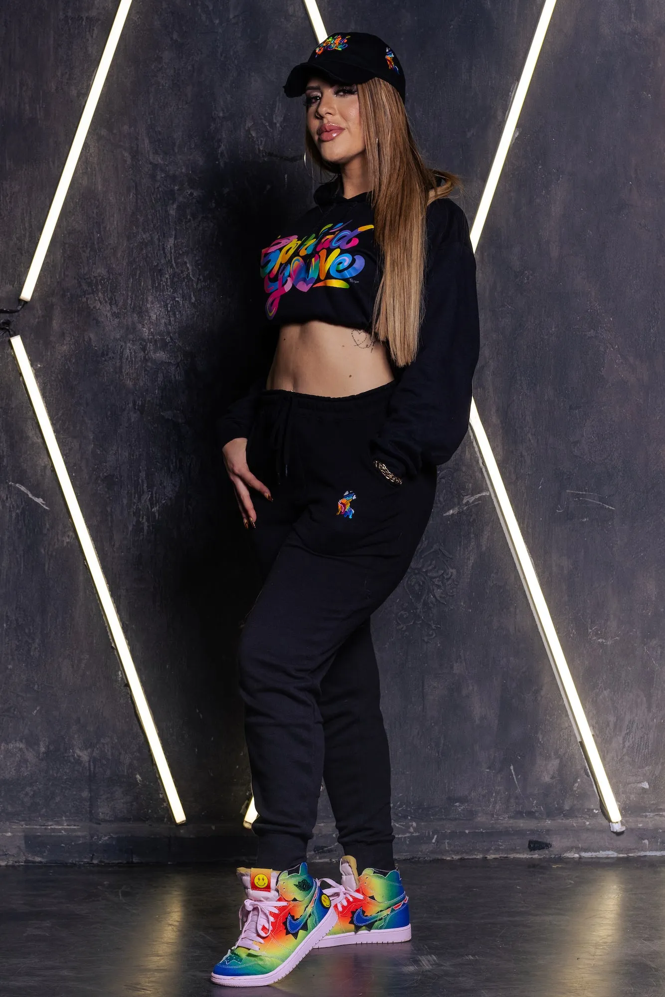 Spread Love X Jason Naylor Emotionlogo Hooded Sweatshirt in Black