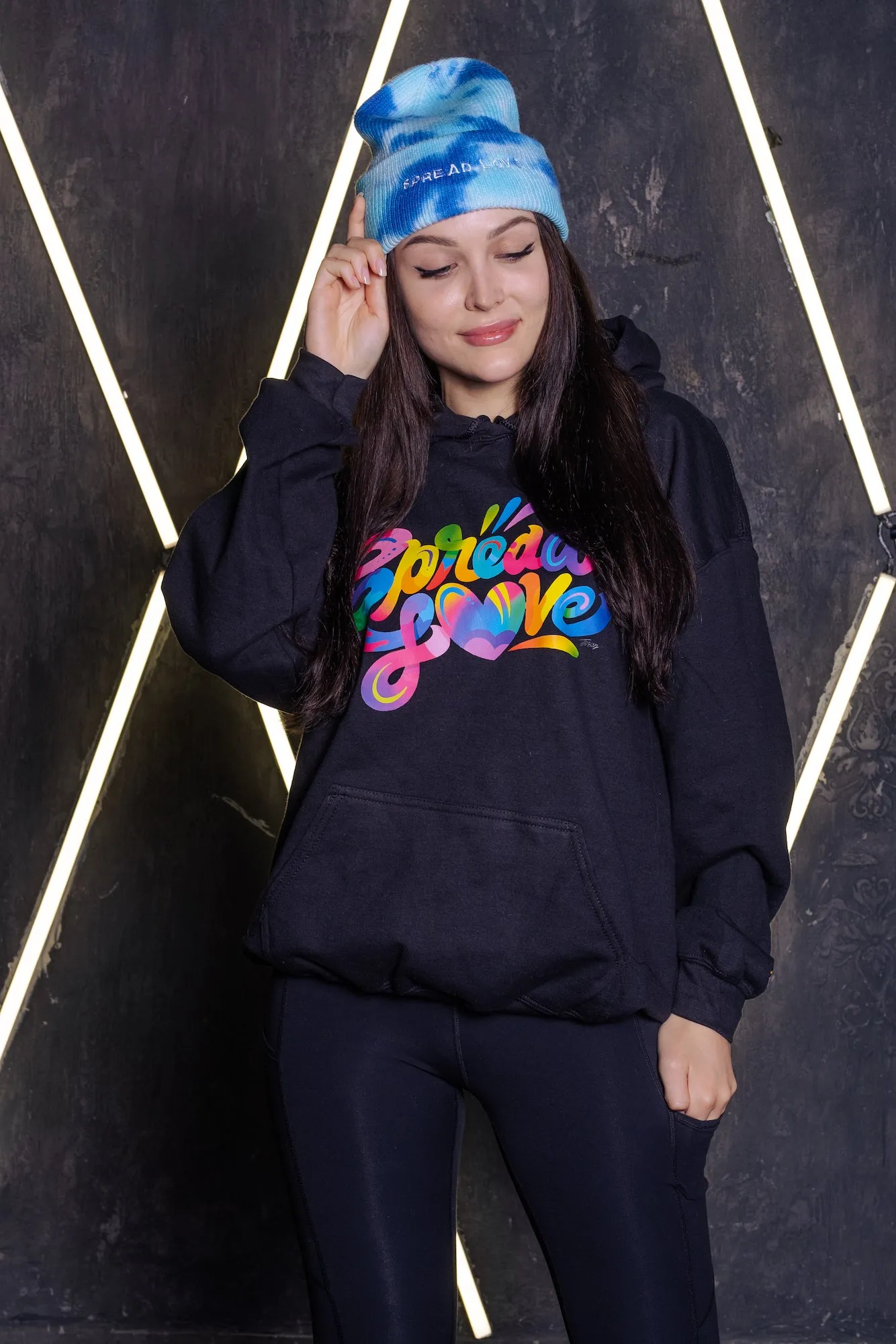 Spread Love X Jason Naylor Emotionlogo Hooded Sweatshirt in Black