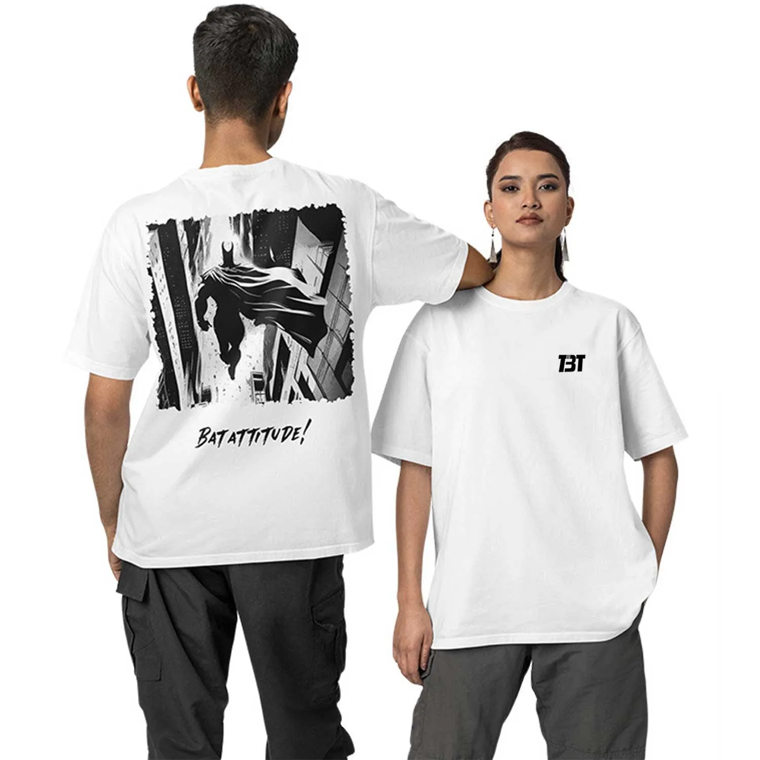 Superheroes Oversized T shirt - Bat Attitude