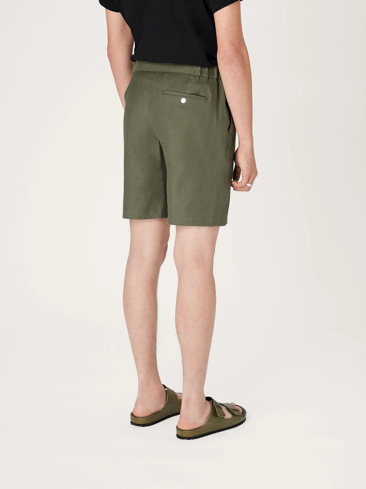 The 12 Shorts Linen 9" || Olive | Linen