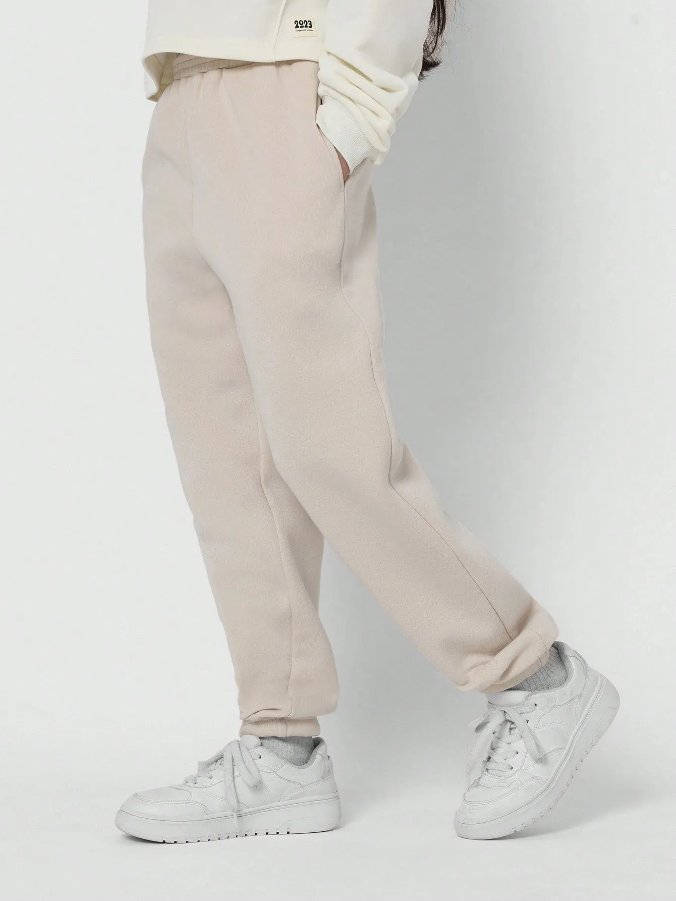 Tween Girls Comfy Slim Fit Elastic Waistband Essential 90'S Jogger