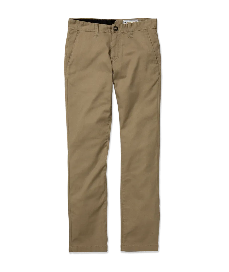 Volcom Frickin Modern Stretch Boys Pants - Khaki