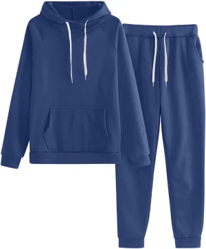 Women's 2024 Fall Two Piece Outfits Long Sleeve V Neck Drawstring Fashion 2 Piece Fashion 2024