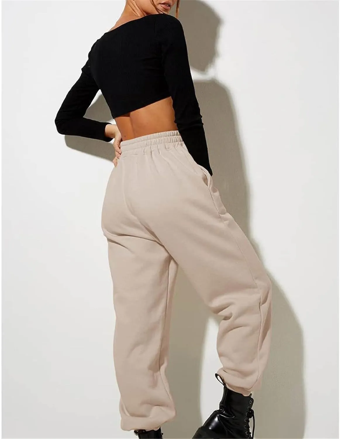 Women's Thin High Waisted Loose Sweatpants Comfortable High Waisted Jogging Pants with Yoga Pants for Long Pants Casual