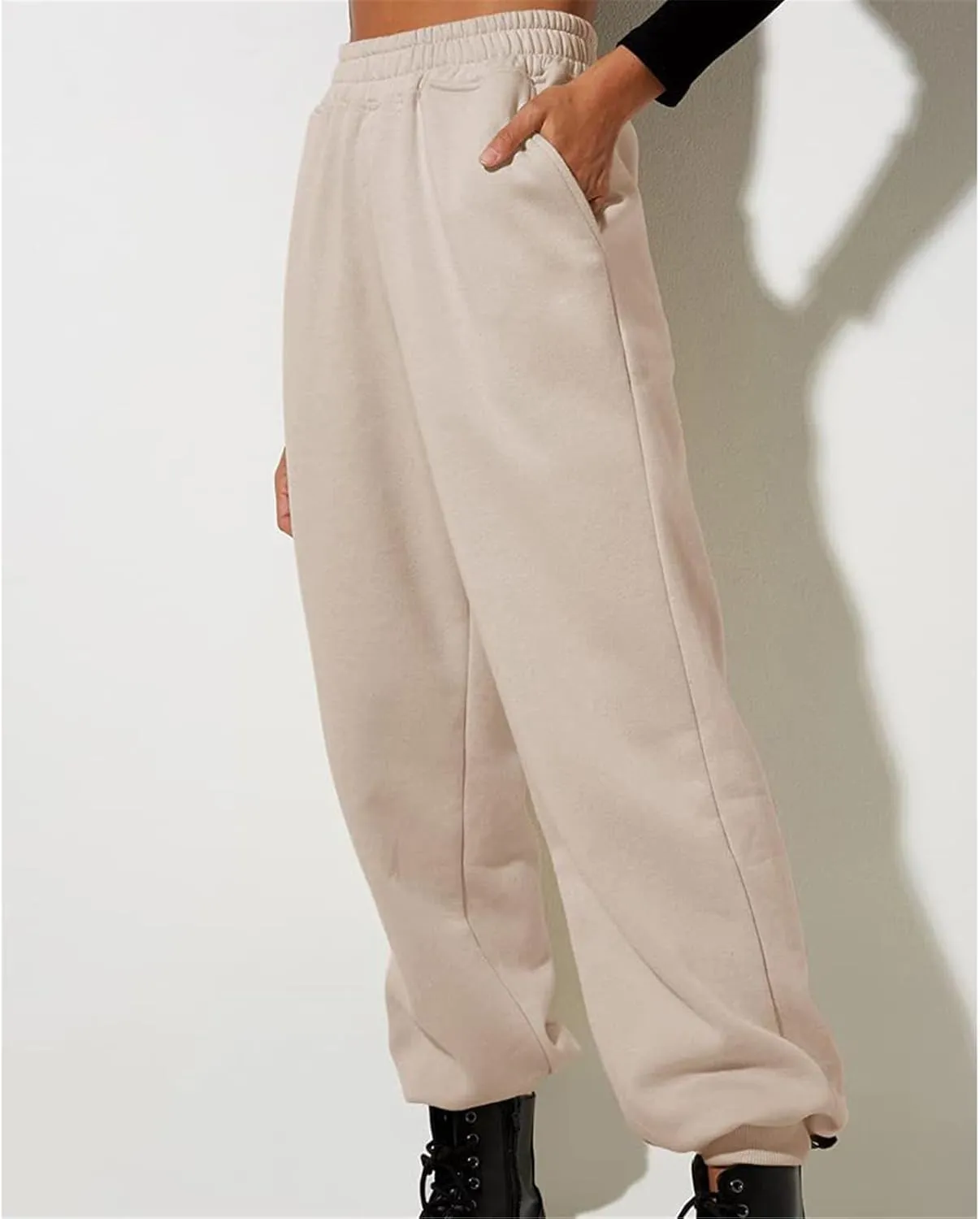 Women's Thin High Waisted Loose Sweatpants Comfortable High Waisted Jogging Pants with Yoga Pants for Long Pants Casual