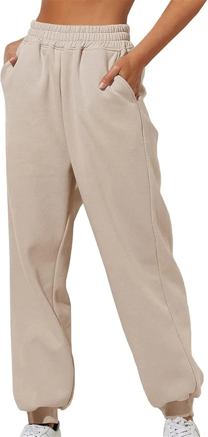 Women's Thin High Waisted Loose Sweatpants Comfortable High Waisted Jogging Pants with Yoga Pants for Long Pants Casual