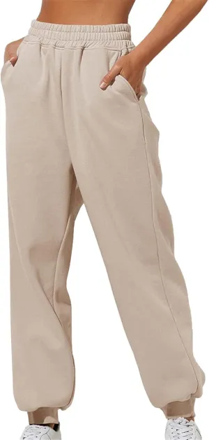 Women's Thin High Waisted Loose Sweatpants Comfortable High Waisted Jogging Pants with Yoga Pants for Long Pants Casual