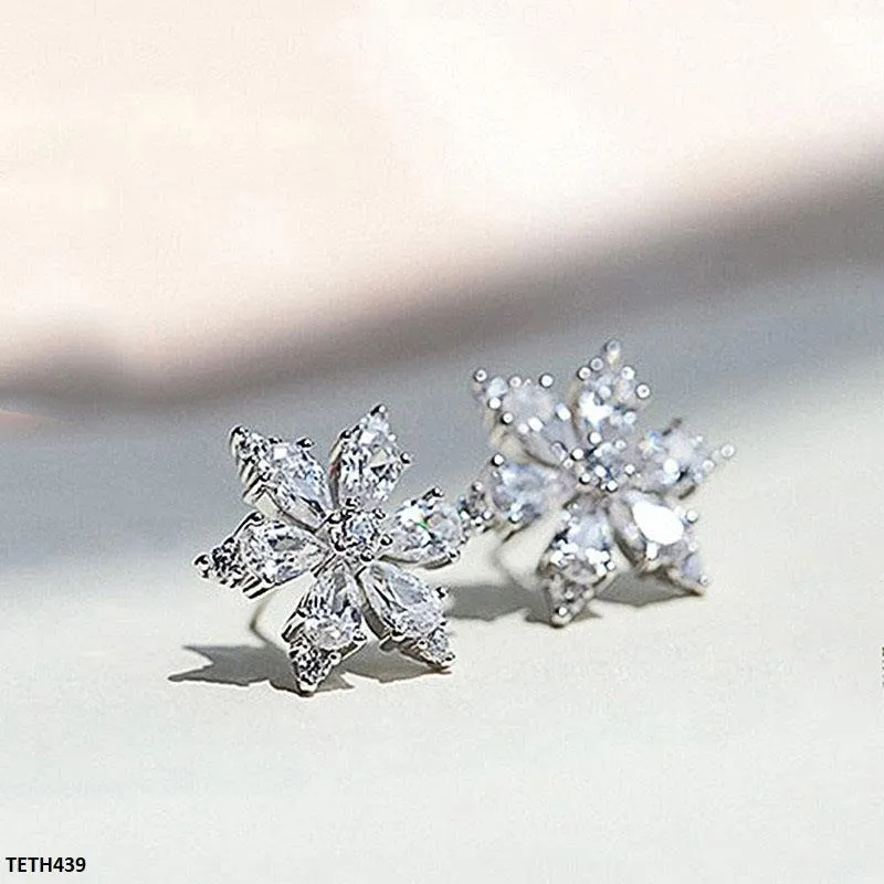 Zirconia Flower Tops Pair