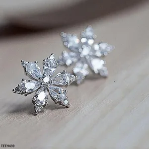 Zirconia Flower Tops Pair