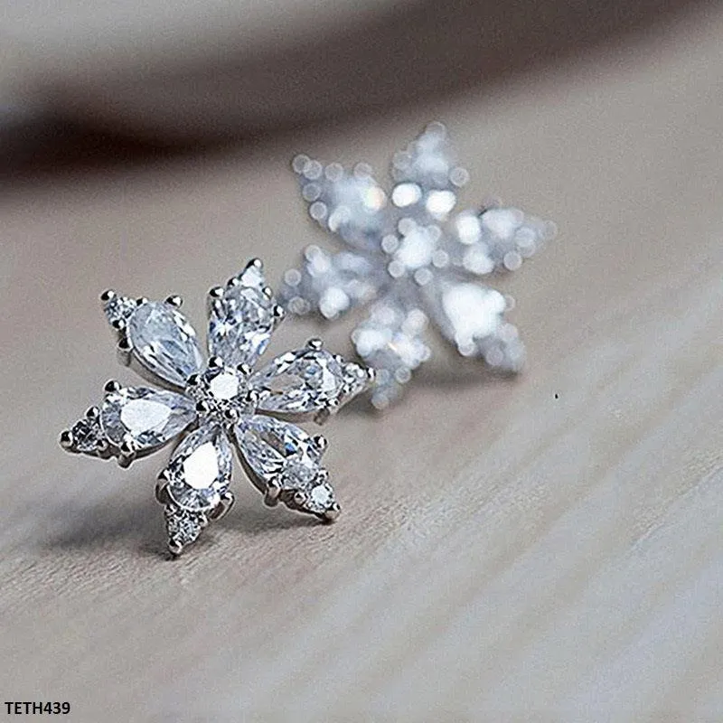 Zirconia Flower Tops Pair